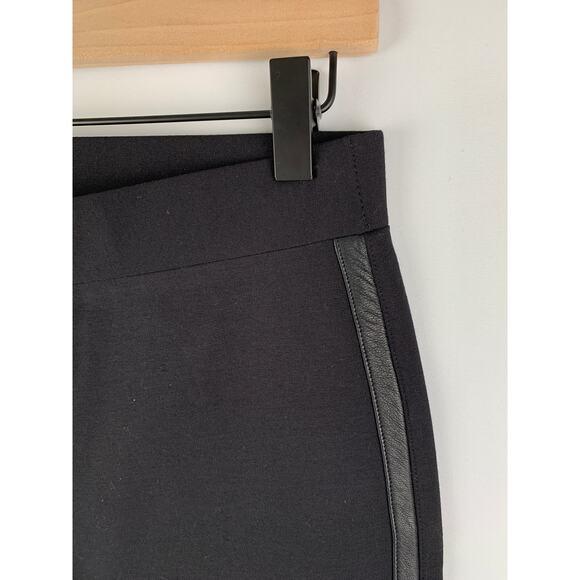 J. Crew Black Pixie Pant With Leather Stripe And Ankle Zipper. Women's Size 6 - Picture 5 of 10